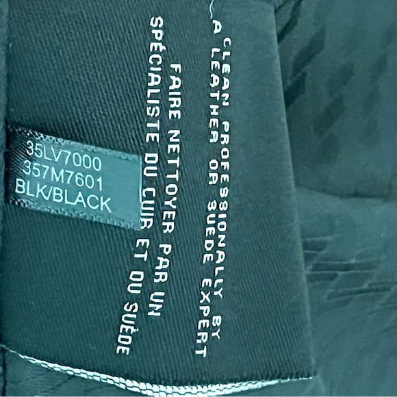 COLE HAAN Women’s Leather Suede Long Sleeve Open Front Jacket Black Size S Flowy - Picture 9 of 9